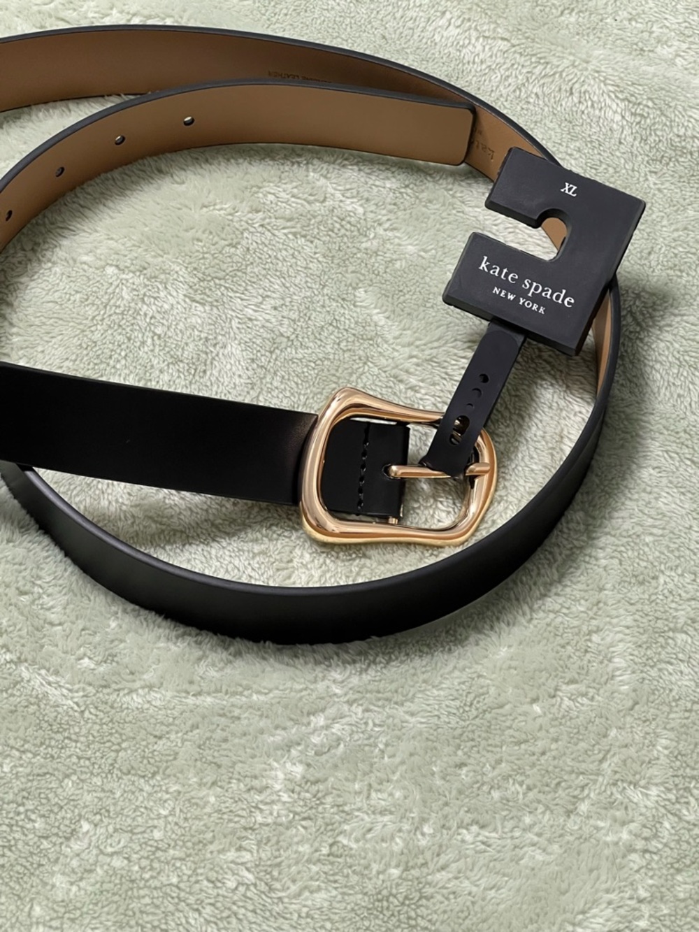 Kate Spade New York Belt NWT Black Leather XL